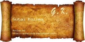 Gutai Kozima névjegykártya